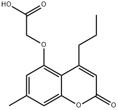 2-(7-甲基-2-氧代-4-丙基-苯并吡喃-5-基)氧基乙酸 结构式