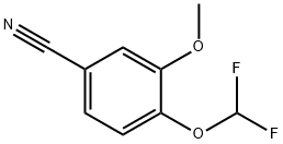 4-(二氟甲氧基)-3-甲氧基苄腈 结构式