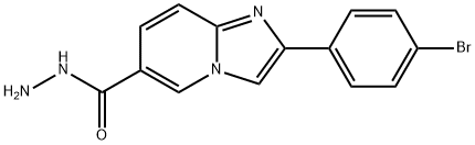 2-(4-BROMOPHENYL)IMIDAZO[1,2-A]PYRIDINE-6-CARBOHYDRAZIDE 结构式