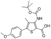 3-TERT-BUTOXYCARBONYLAMINO-5-(4-METHOXYPHENYL)-4-METHYLTHIOPHENE-2-CARBOXYLIC ACID 结构式