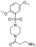 3-AMINO-1-[4-(2,5-DIMETHOXY-BENZENESULFONYL)PIPERAZIN-1-YL]-PROPAN-1-ONE 结构式