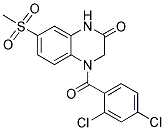 4-(2,4-DICHLOROBENZOYL)-7-(METHYLSULFONYL)-3,4-DIHYDROQUINOXALIN-2(1H)-ONE 结构式