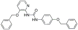 1-(3-(PHENYLMETHOXY)(2-PYRIDYL))-3-(4-(PHENYLMETHOXY)PHENYL)UREA 结构式