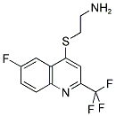 4-(2-AMINOETHYLTHIO)-6-FLUORO-2-(TRIFLUOROMETHYL)QUINOLINE 结构式