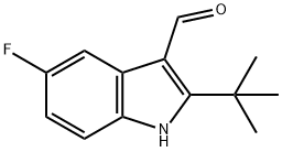 2-(叔丁基)-5-氟-1H-吲哚-3-甲醛 结构式