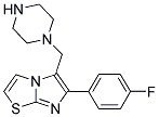 6-(4-FLUORO-PHENYL)-5-PIPERAZIN-1-YLMETHYL-IMIDAZO[2,1-B]THIAZOLE 结构式