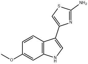 4-(6-甲氧基-1H-吲哚-3-基)-噻唑-2-基胺 结构式