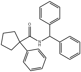 N-(DIPHENYLMETHYL)(PHENYLCYCLOPENTYL)FORMAMIDE 结构式