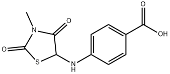 4-(3-METHYL-2,4-DIOXO-THIAZOLIDIN-5-YLAMINO)-BENZOIC ACID 结构式