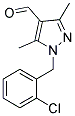 1-(2-CHLORO-BENZYL)-3,5-DIMETHYL-1H-PYRAZOLE-4-CARBALDEHYDE 结构式