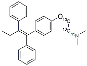 TAMOXIFEN-13C2,15N 结构式