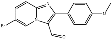 6-BROMO-2-(4-METHOXY-PHENYL)-IMIDAZO[1,2-A]-PYRIDINE-3-CARBALDEHYDE 结构式