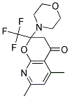 5,7-DIMETHYL-2-MORPHOLIN-4-YL-2-(TRIFLUOROMETHYL)-2,3-DIHYDRO-4H-PYRANO[2,3-B]PYRIDIN-4-ONE 结构式