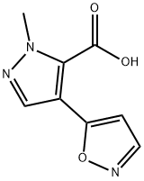 1-甲基-4-(1,2-噁唑-5-基)-1H-吡唑-5-羧酸 结构式