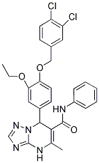 7-(4-(3,4-DICHLOROBENZYLOXY)-3-ETHOXYPHENYL)-5-METHYL-N-PHENYL-4,7-DIHYDRO-[1,2,4]TRIAZOLO[1,5-A]PYRIMIDINE-6-CARBOXAMIDE 结构式