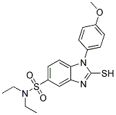 2-MERCAPTO-1-(4-METHOXY-PHENYL)-1H-BENZOIMIDAZOLE-5-SULFONIC ACID DIETHYLAMIDE 结构式