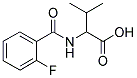 2-(2-FLUORO-BENZOYLAMINO)-3-METHYL-BUTYRIC ACID 结构式