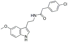 2-(4-CHLOROPHENYL)-N-[2-(5-METHOXY-1H-INDOL-3-YL)ETHYL]ACETAMIDE 结构式