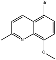 5-溴-8-甲氧基-2-甲基喹啉 结构式