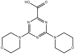 4,6-二吗啉-1,3,5-三嗪-2-羧酸 结构式
