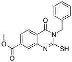 METHYL 3-BENZYL-2-MERCAPTO-4-OXO-3,4-DIHYDROQUINAZOLINE-7-CARBOXYLATE 结构式