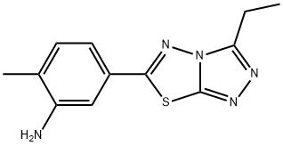 5-(3-ETHYL-[1,2,4]TRIAZOLO[3,4-B][1,3,4]-THIADIAZOL-6-YL)-2-METHYL-PHENYLAMINE 结构式