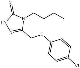 4-丁基-5-((4-氯苯氧基)甲基)-4H-1,2,4-三唑-3-硫醇 结构式