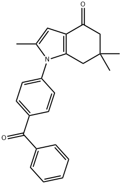 2,6,6-Trimethyl-1-(4-(phenylcarbonyl)phenyl)-5,6,7-trihydroindol-4-one 结构式