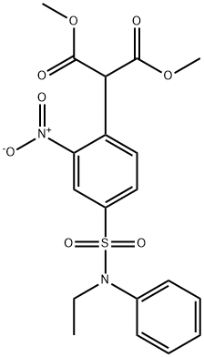 DIMETHYL 2-(4-[(ETHYLANILINO)SULFONYL]-2-NITROPHENYL)MALONATE 结构式