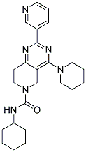 4-PIPERIDIN-1-YL-2-PYRIDIN-3-YL-7,8-DIHYDRO-5H-PYRIDO[4,3-D]PYRIMIDINE-6-CARBOXYLIC ACID CYCLOHEXYLAMIDE 结构式