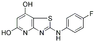 2-(4-FLUOROPHENYLAMINO)THIAZOLO[4,5-B]PYRIDINE-5,7-DIOL 结构式