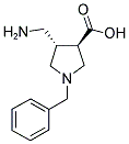 TRANS-3-AMINOMETHYL-1-BENZYL-4-PYRROLIDINECARBOXYLIC ACID 结构式