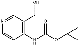 (3-(羟甲基)吡啶-4-基)氨基甲酸叔丁酯 结构式