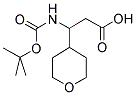 3-TERT-BUTOXYCARBONYLAMINO-3-(TETRAHYDRO-PYRAN-4-YL)-PROPIONIC ACID 结构式