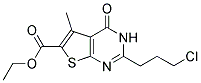 2-(3-CHLORO-PROPYL)-5-METHYL-4-OXO-3,4-DIHYDRO-THIENO[2,3-D]PYRIMIDINE-6-CARBOXYLIC ACID ETHYL ESTER 结构式