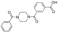 3-[(4-Benzoylpiperazin-1-yl)carbonyl]benzoic acid 结构式