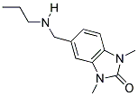 1,3-DIMETHYL-5-((PROPYLAMINO)METHYL)-1,3-DIHYDRO-2H-BENZIMIDAZOL-2-ONE 结构式
