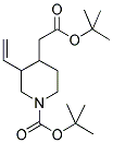 4-TERT-BUTOXYCARBONYLMETHYL-3-VINYL-PIPERIDINE-1-CARBOXYLIC ACID TERT-BUTYL ESTER 结构式
