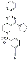 3-(2-PYRIDIN-2-YL-4-PYRROLIDIN-1-YL-7,8-DIHYDRO-5H-PYRIDO[4,3-D]PYRIMIDINE-6-SULFONYL)-BENZONITRILE 结构式