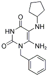 6-Amino-1-benzyl-5-cyclopentylamino-1H-pyrimidine-2,4-dione 结构式