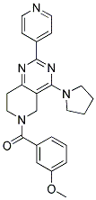 (3-METHOXY-PHENYL)-(2-PYRIDIN-4-YL-4-PYRROLIDIN-1-YL-7,8-DIHYDRO-5H-PYRIDO[4,3-D]PYRIMIDIN-6-YL)-METHANONE 结构式