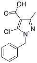 1-BENZYL-5-CHLORO-3-METHYL-1H-PYRAZOLE-4-CARBOXYLIC ACID 结构式