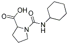 1-[(CYCLOHEXYLAMINO)CARBONYL]PYRROLIDINE-2-CARBOXYLIC ACID 结构式