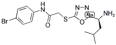 2-[5-(1-AMINO-3-METHYL-BUTYL)-[1,3,4]OXADIAZOL-2-YLSULFANYL]-N-(4-BROMO-PHENYL)-ACETAMIDE 结构式