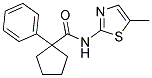 N-(3-METHYL(2,5-THIAZOLYL))(PHENYLCYCLOPENTYL)FORMAMIDE 结构式