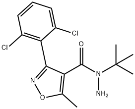 N-(TERT-BUTYL)-3-(2,6-DICHLOROPHENYL)-5-METHYL-4-ISOXAZOLECARBOHYDRAZIDE 结构式