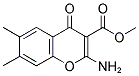 2-AMINO-6,7-DIMETHYL-4-OXO-4H-CHROMENE-3-CARBOXYLIC ACID METHYL ESTER 结构式