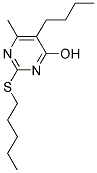 5-BUTYL-6-METHYL-2-(PENTYLTHIO)PYRIMIDIN-4-OL 结构式