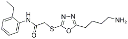 2-[5-(4-AMINO-BUTYL)-[1,3,4]OXADIAZOL-2-YLSULFANYL]-N-(2-ETHYL-PHENYL)-ACETAMIDE 结构式