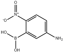 (5-氨基-2-硝基苯基)硼酸 结构式